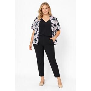 Hilary Radley Black Dress Pants Womens XL Straight Leg